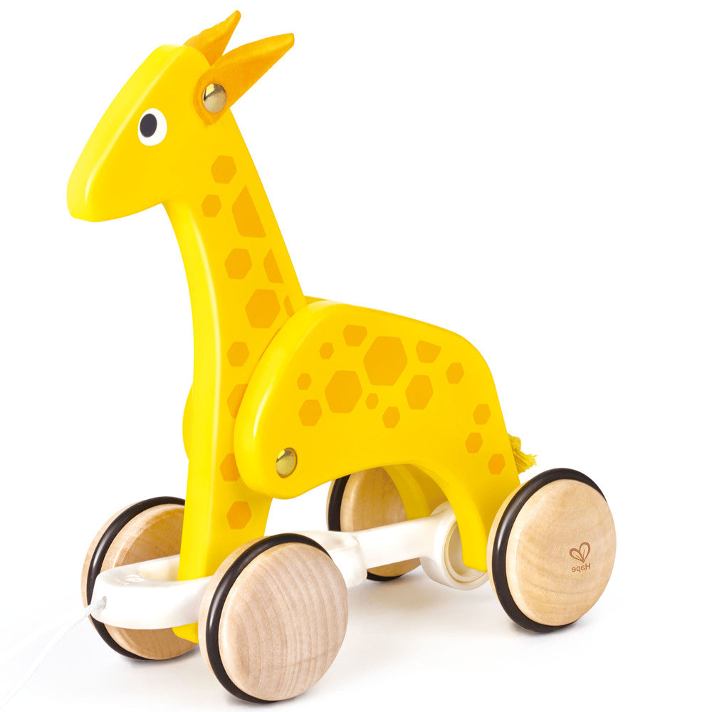 Hape: Pull Along - Giraffe - Yellow - Wooden Animal Toy