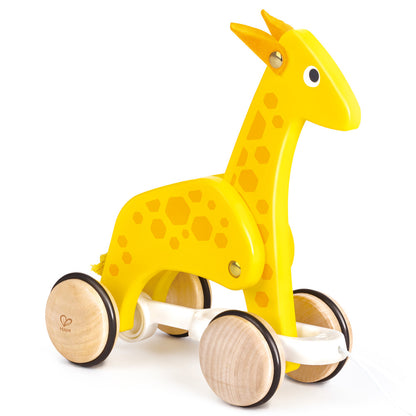 Hape: Pull Along - Giraffe - Yellow - Wooden Animal Toy