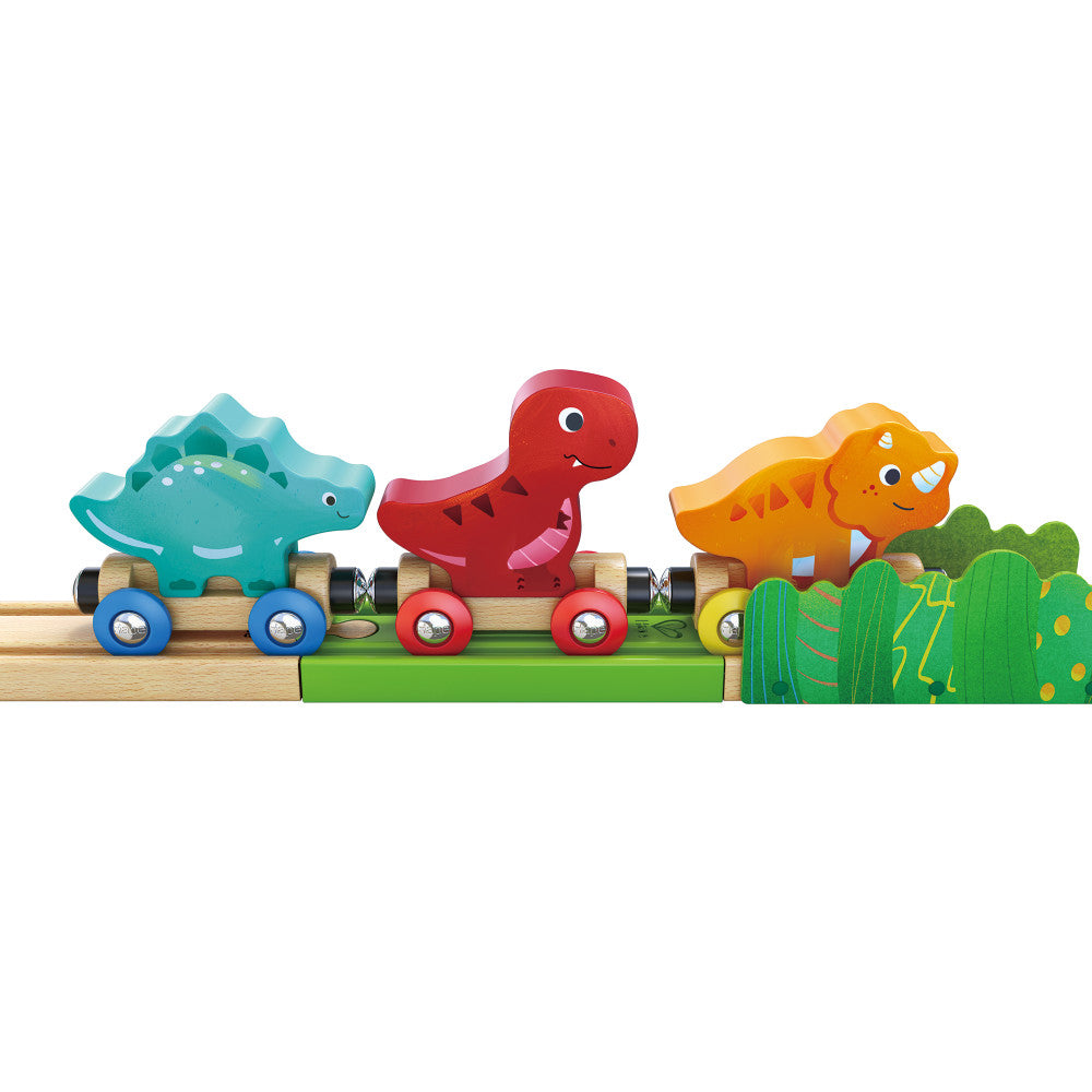 Hape: Dinosaur Train Bucket Set - 27pc, Wooden Train & Puzzle Toy