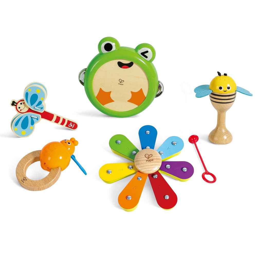 Hape: Nature Band Rhythm Kit - 5pc Music Instrument Toy Set