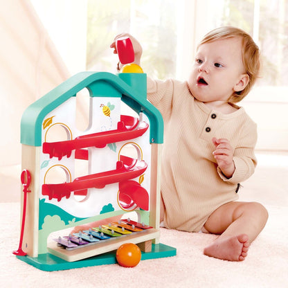 Hape: Melody Mansion Ball Run - Colorful Wooden Toy