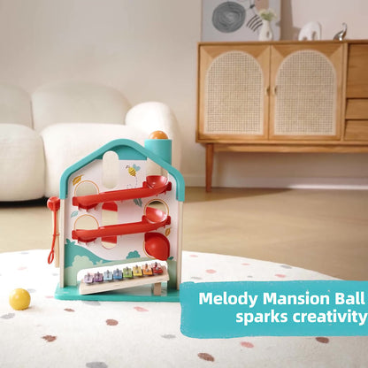 Hape: Melody Mansion Ball Run - Colorful Wooden Toy