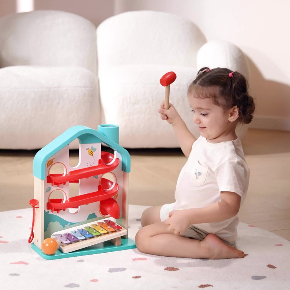 Hape: Melody Mansion Ball Run - Colorful Wooden Toy