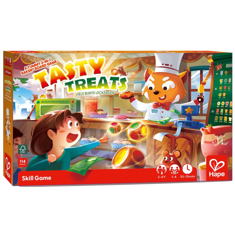 Hape: Tasty Treats - Skills Board Game, Dice Rolling & Collection