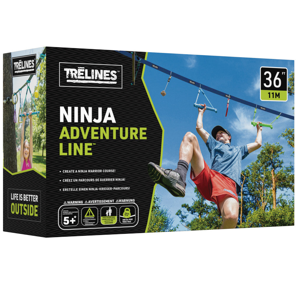 Treslines: Ninja Adventure Line 36 ft - Outdoor Ninja Warrior Course