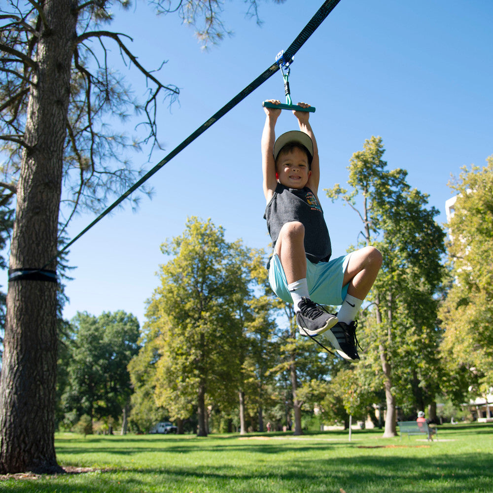 Treslines: Roller Adventure Line 36 ft - Zipline, Grip Bar Handle