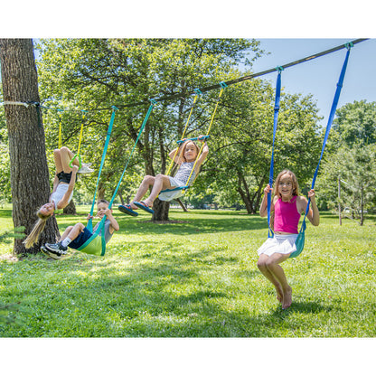 Treslines: Swingset Gymnastics Kit 36 ft - Gym Rings, Trapeze Bar