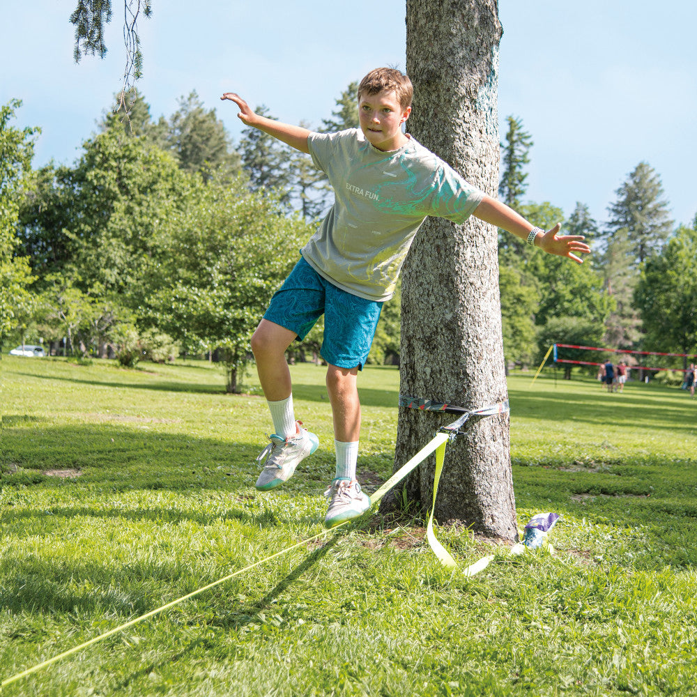 Treslines: Classic Slackline 50 ft - Ratchet Between 2 Trees, Kids Ages 5+