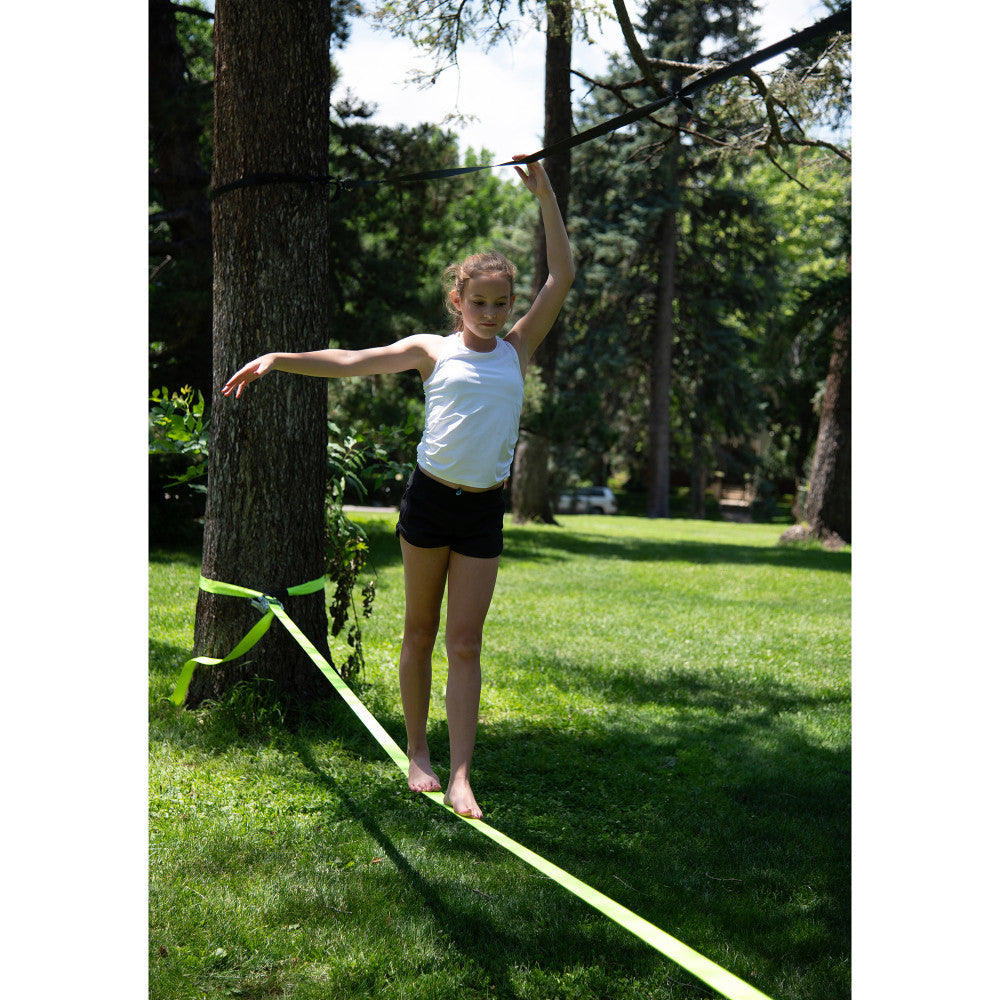 Treslines: Classic Slackline 50 ft - Ratchet Between 2 Trees, Kids Ages 5+