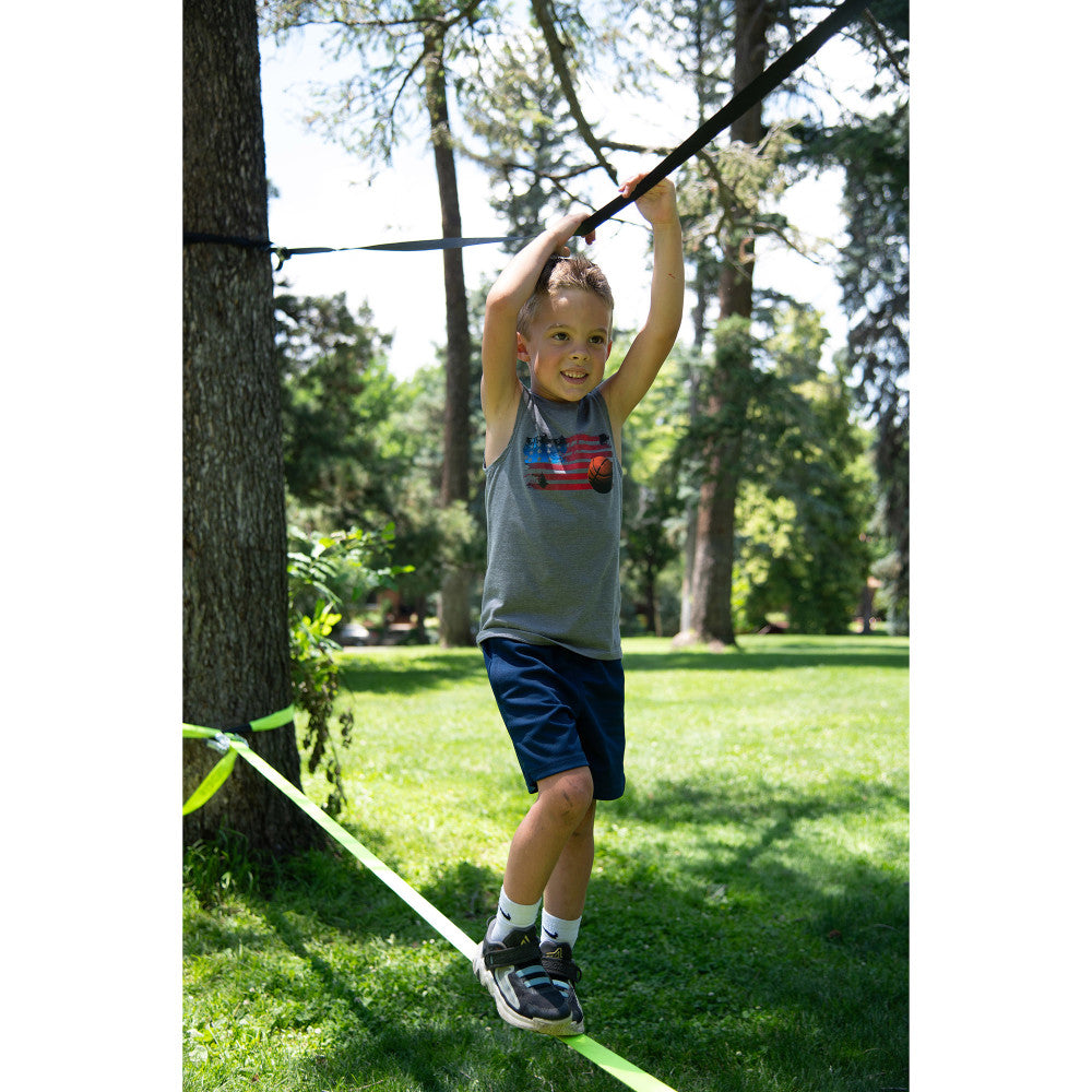 Treslines: Classic Slackline 50 ft - Ratchet Between 2 Trees, Kids Ages 5+