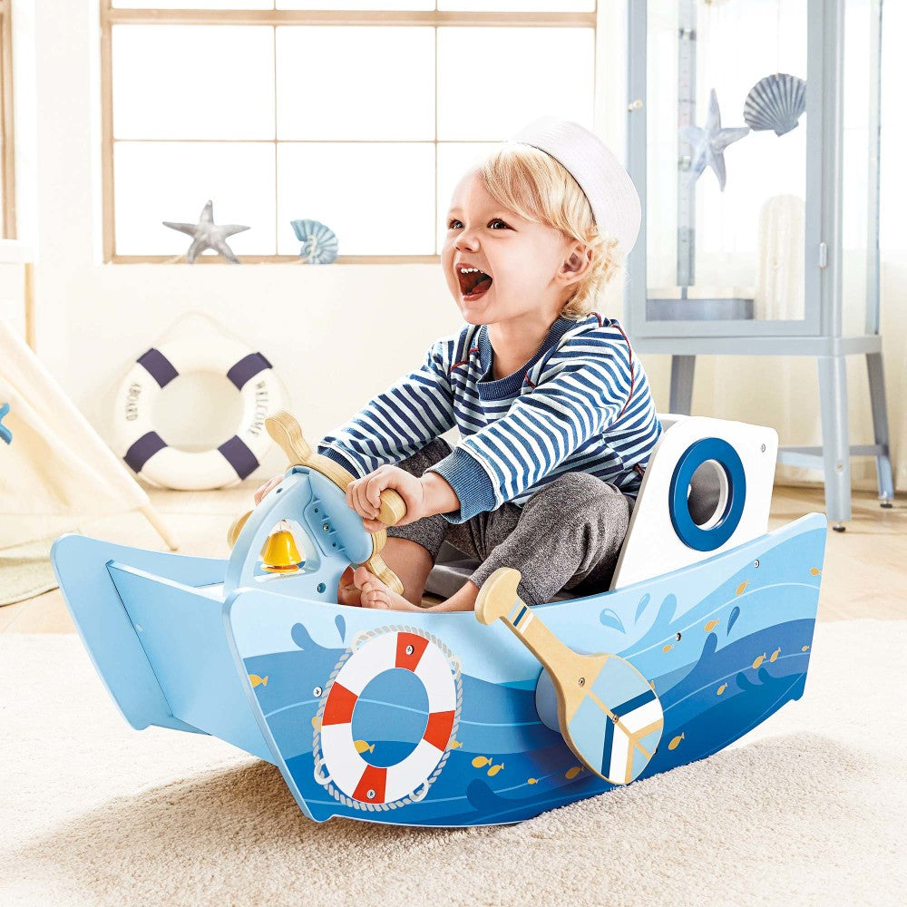 Hape: Captains Rocking Boat - Wooden Ride-On Seat Chair Rocker