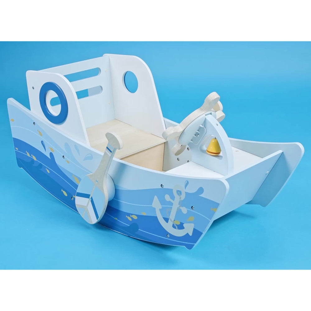 Hape wooden rocking boat online