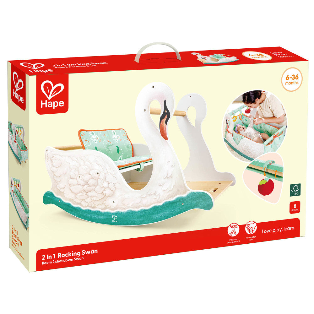 Hape: 2-in-1 Swan Seat - Babies & Toddlers Ages 6mo+