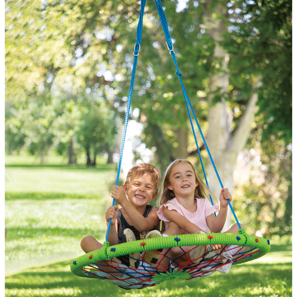 Treslines: 38" Dreamcatcher Swing - Colorful Woven Pattern, Kids Ages 3+