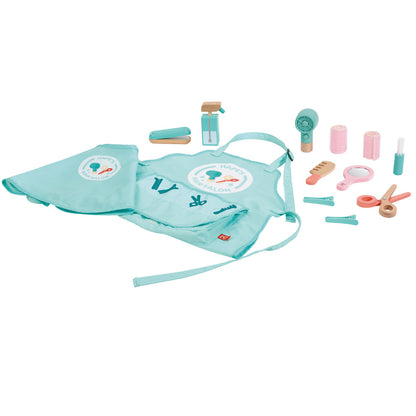 Hape: Super Stylish Hair Salon Set - 15pc, Teal & Pink Toy Set