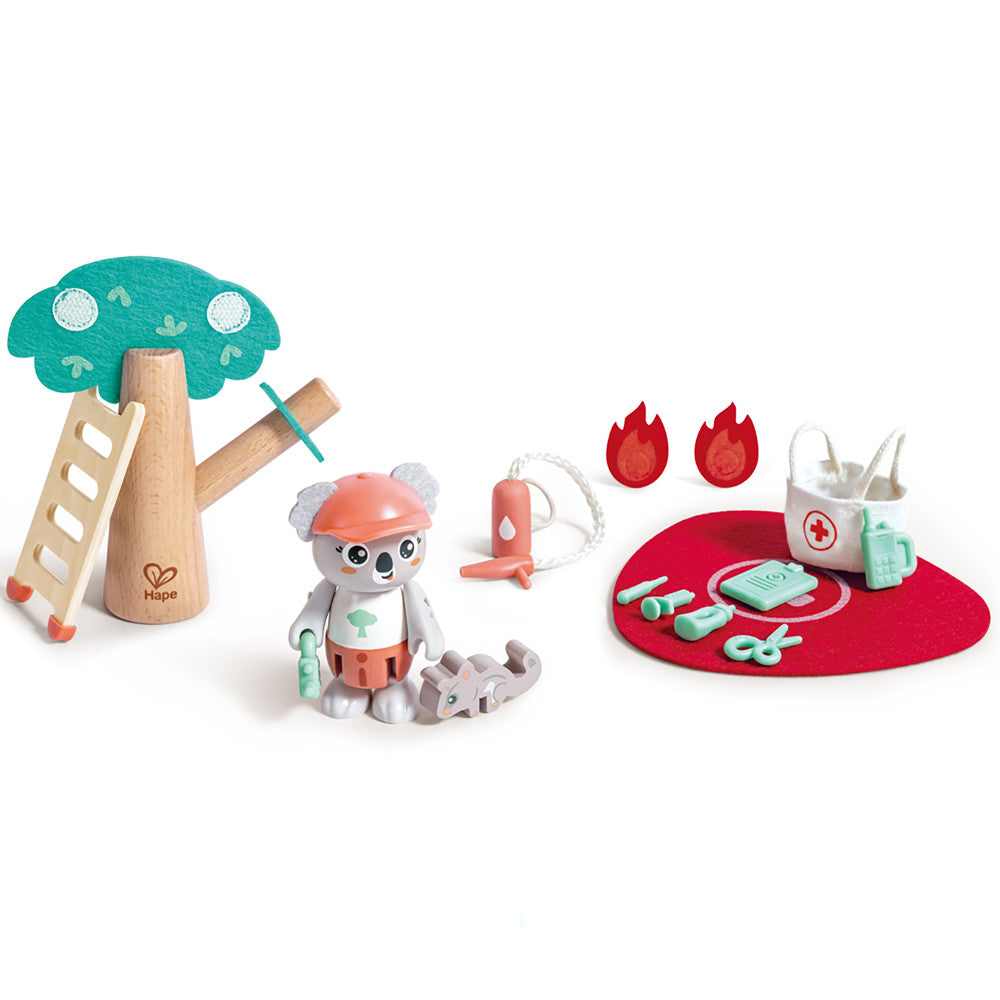 Hape: Forest Fire Rescue - 17pc Wooden Nature Toy