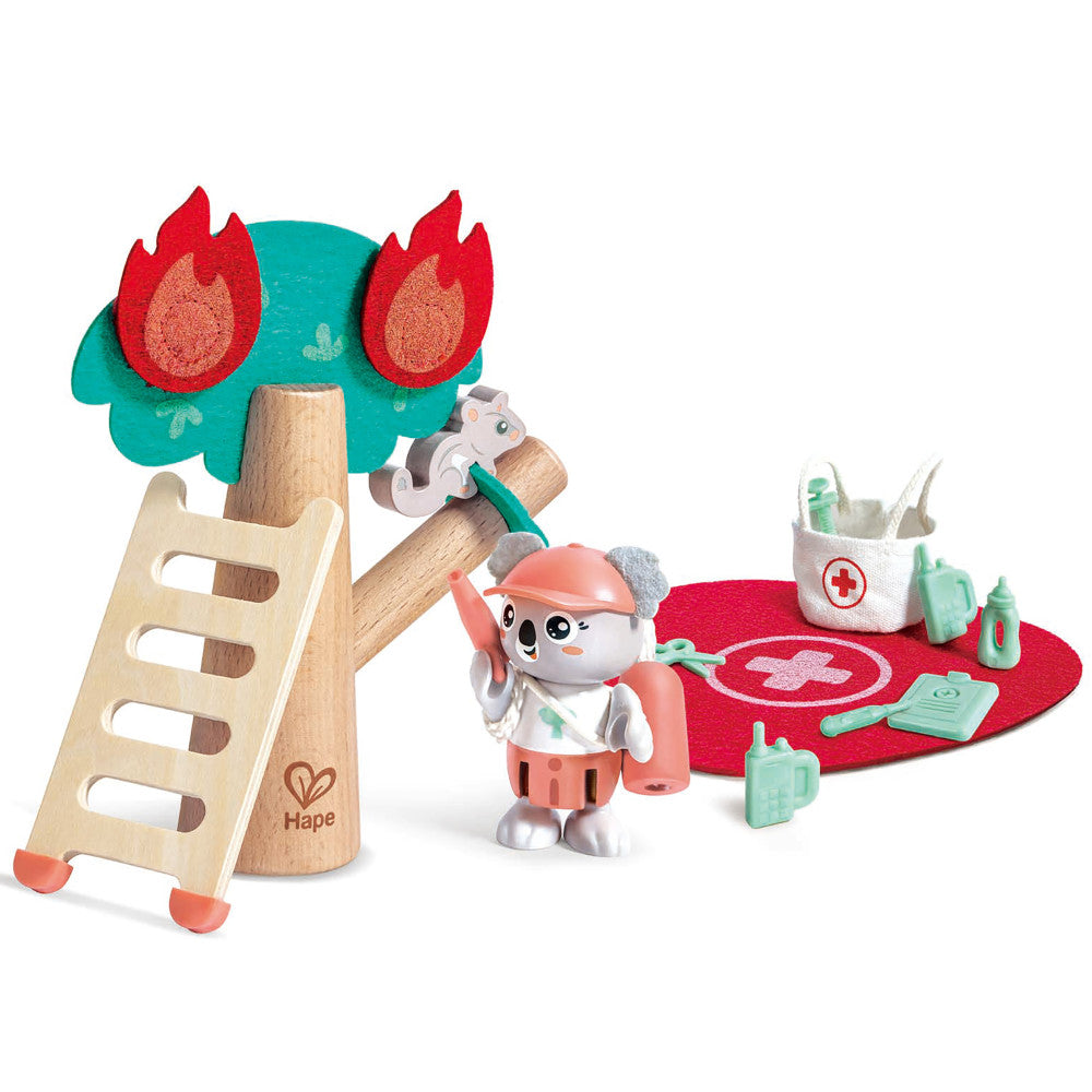 Hape: Forest Fire Rescue - 17pc Wooden Nature Toy