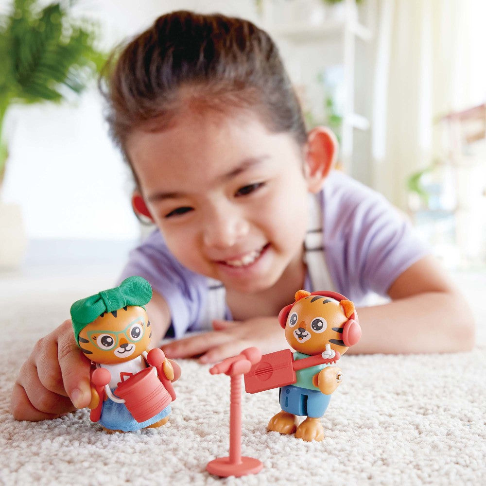 Hape: Milo & Melody Set - 2 Tiger Articulated Toy Figurines