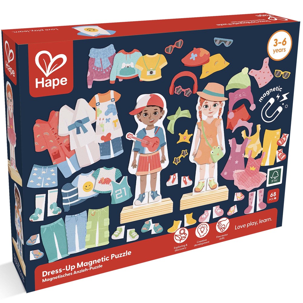 Hape: Dress-Up Magnetic Puzzle - 68pcs