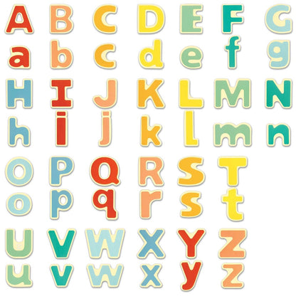 Hape: Magnetic Alphabet - 52pcs, ABC Colorful Wooden Magnets