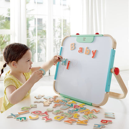 Hape: Magnetic Alphabet - 52pcs, ABC Colorful Wooden Magnets