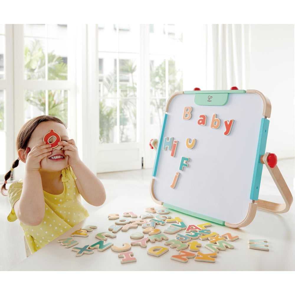 Hape: Magnetic Alphabet - 52pcs, ABC Colorful Wooden Magnets