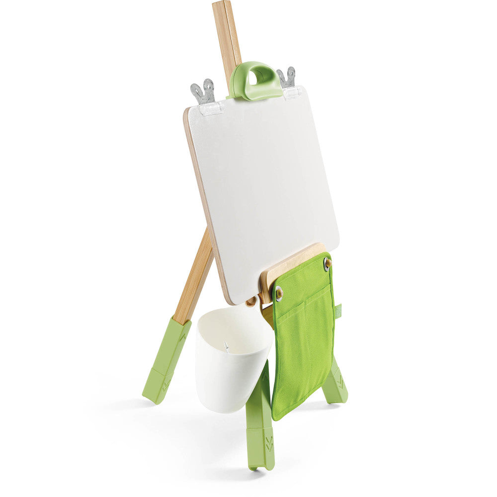 Hape: Portable Bamboo Easel - 14pc, Green & White