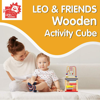 LEO & FRIENDS: Alice 5-In-1 Activity Cube - Wooden Interactive Toy