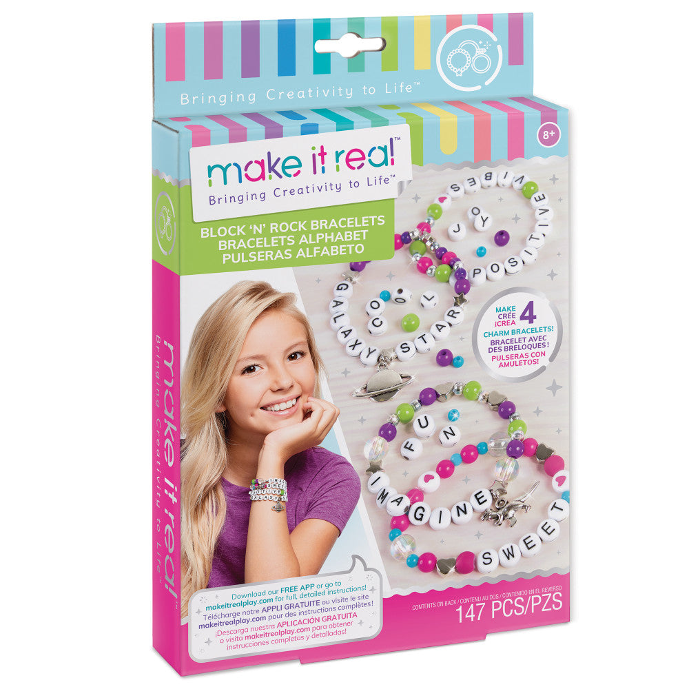 Make It Real Block 'N Rock DIY Bracelet Making Kit