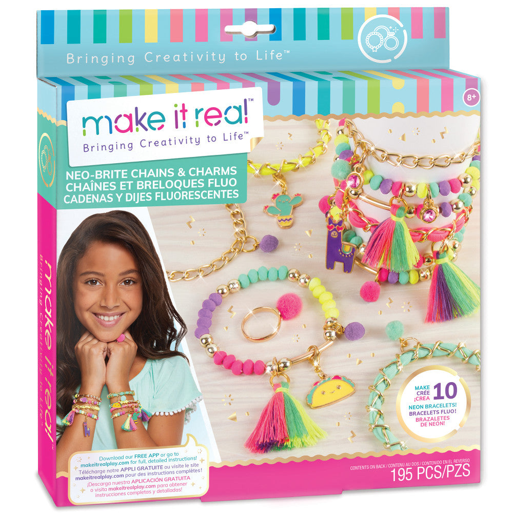 Make It Real Neo-Brite Chains & Charms Bracelet Making Kit