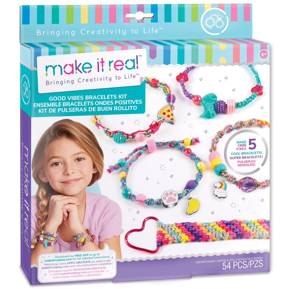 Make It Real Good Vibes Friendship Bracelet Kit - DIY Jewelry Making Set