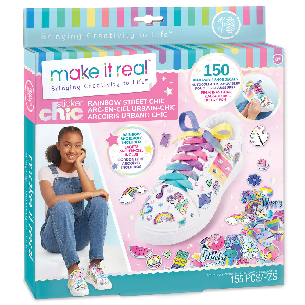 Make It Real Sticker Chic Rainbow Street Chic Shoe Decor Kit