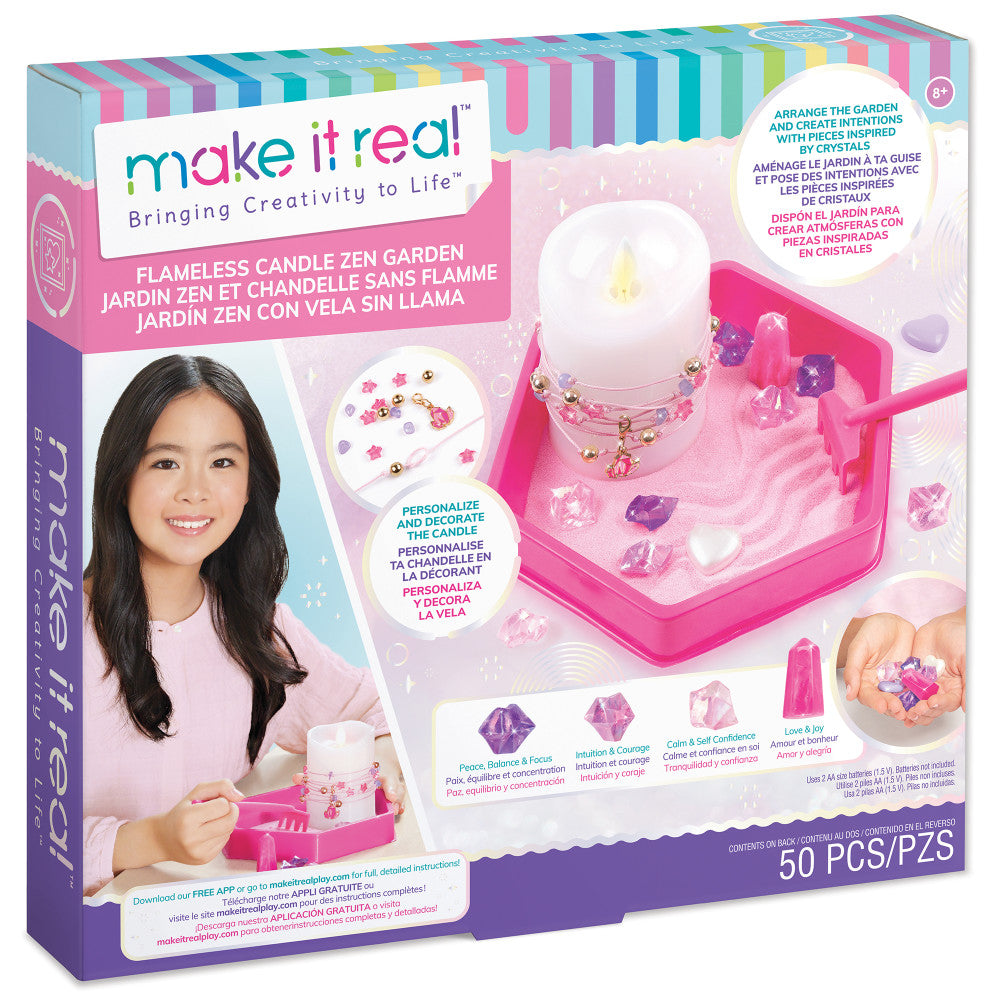 Make It Real Creative Zen Garden Kit with Flameless Candle