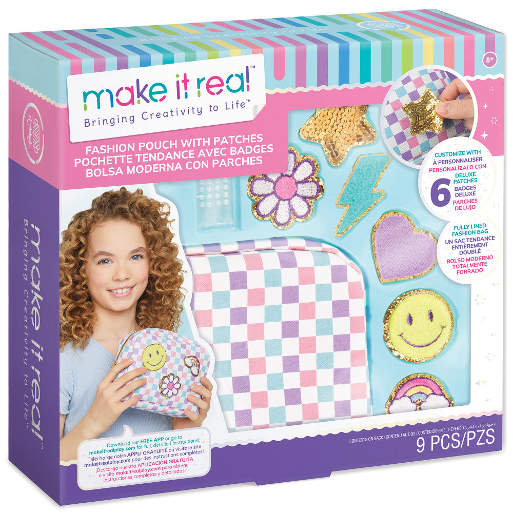 Make It Real DIY Fashion Pouch - Sparkly Sequined Customizable Bag Kit