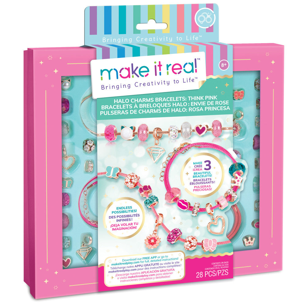 Make It Real Halo Charms Metallic Bracelets Jewelry-Making Kit