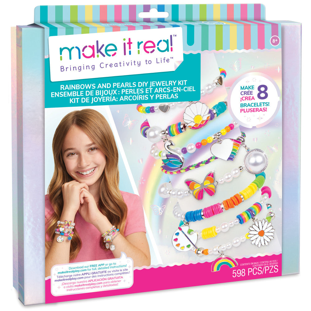 Make It Real Rainbows & Pearls DIY Bracelet Making Kit