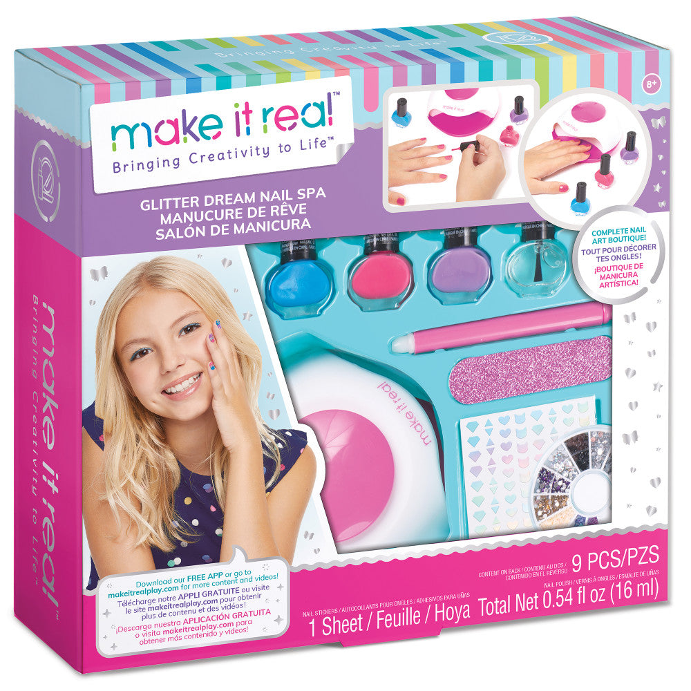 Make It Real Glitter Dream Nail Spa - DIY Manicure and Pedicure Kit