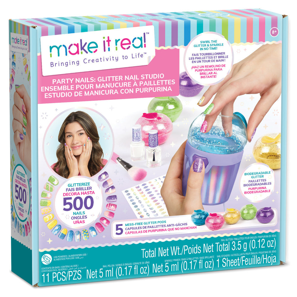 Make It Real Glitter Nail Studio Party Nails Kit