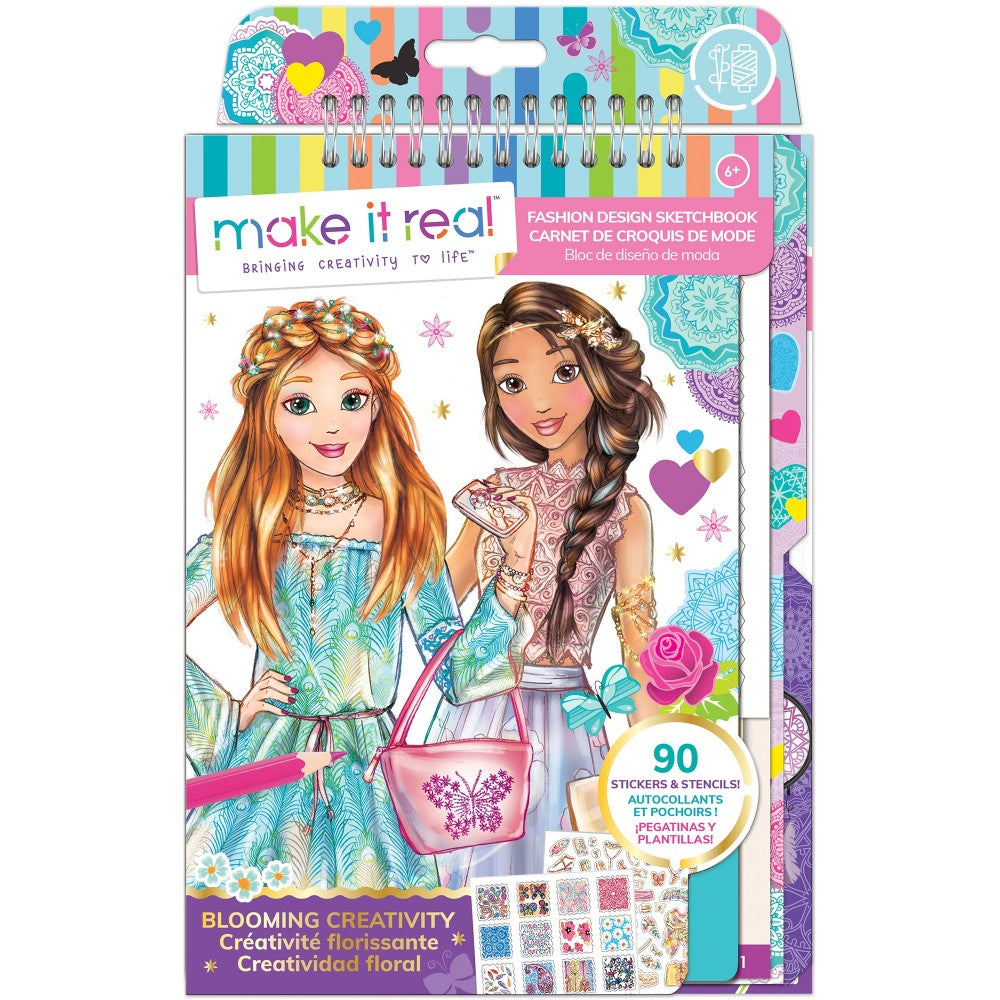 Make It Real Blooming Creativity Fashion Design Sketchbook Kit