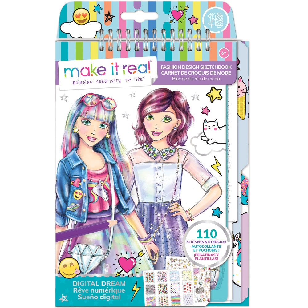 Make It Real Digital Dream Fashion Design Sketchbook Kit