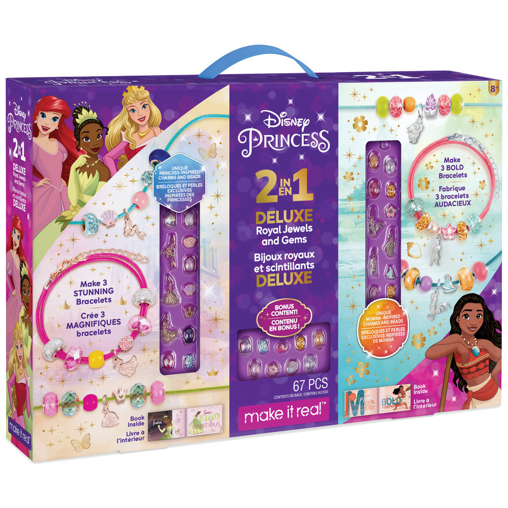 Disney Princess Deluxe Royal Jewels & Gems 2-In-1 Craft Kit