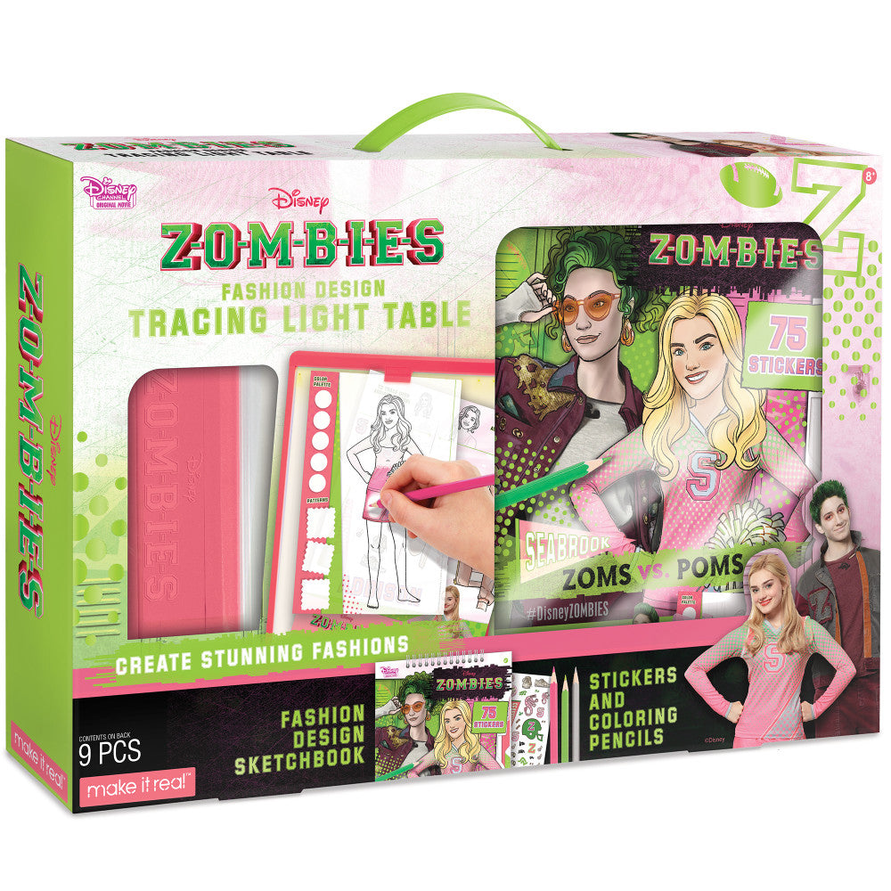 Disney Zombies Fashion Design Tracing Light Table - Creative Drawing Kit