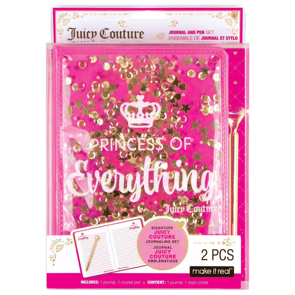 Juicy Couture Princess of Everything Glitter Journal & Pen Set - Pink