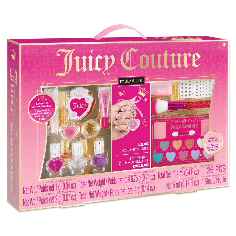 Juicy Couture Luxe Cosmetic Set by Make It Real - Complete Makeup Kit for Kids Ages 8+