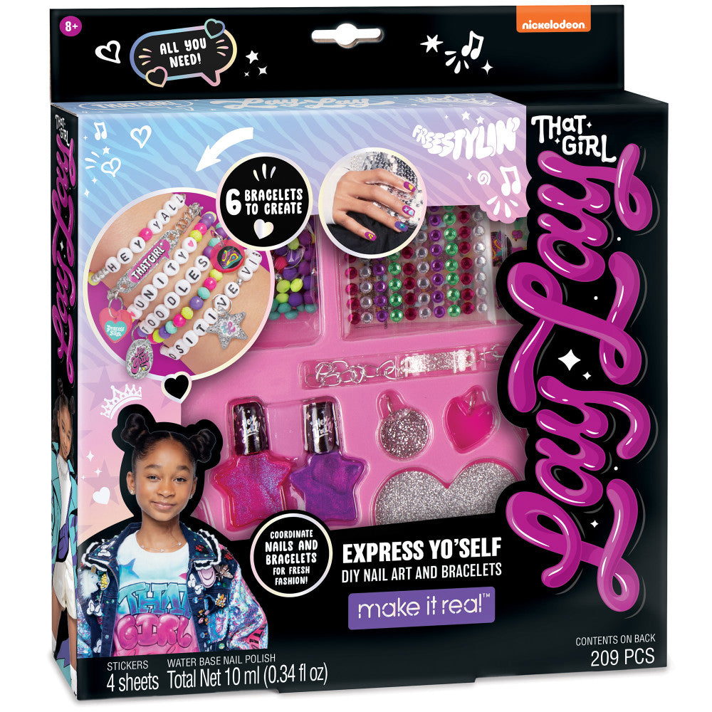 That Girl Lay Lay Express Yo 'Self DIY Bracelet and Nail Art Kit - Pink/Purple