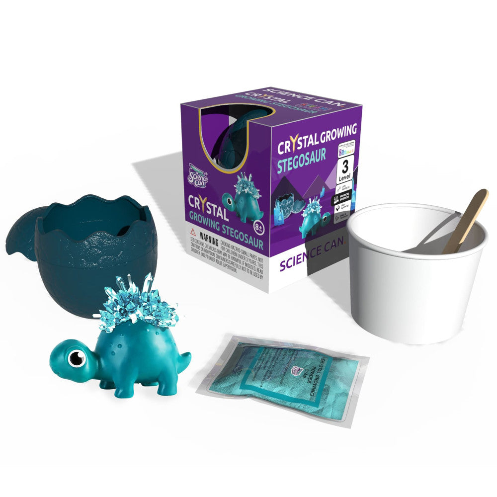 Hape: Science Can: Crystal Dinosaur Growing Kit - Stegosaur