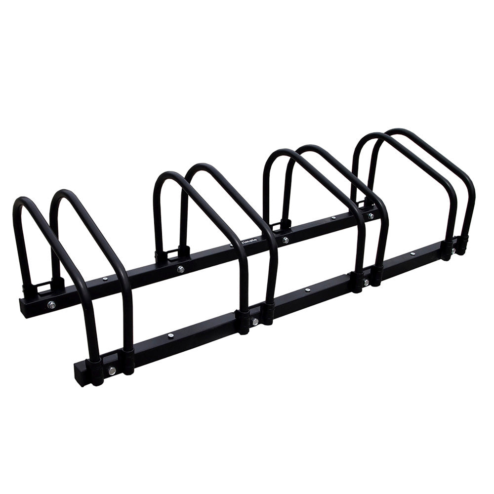 Trimate Bicycle Floor Parking Rack Stand for 4 Bicycles, Indoor Home Garage Storage