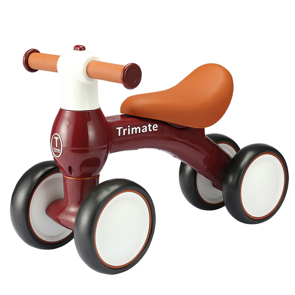 Trimate Baby Walker Balance Bike, Wine Red - Ideal First Bike for Toddlers