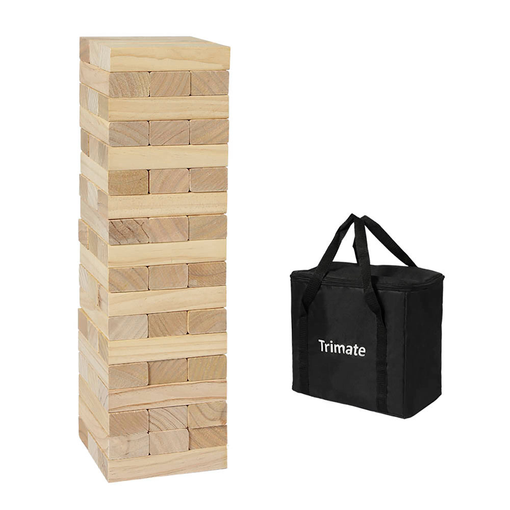 Trimate: Tumbling Tower Large 21.25" - Double-Sanded Smooth Natural Wood