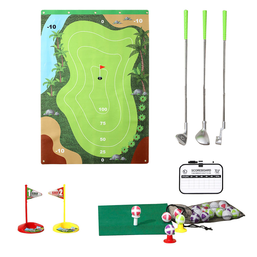 Trimate Golf Game Chipping Mat and Accessories, Training and Practice Golf Travel Set